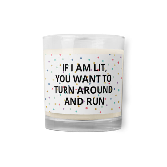 Glass jar soy wax candle